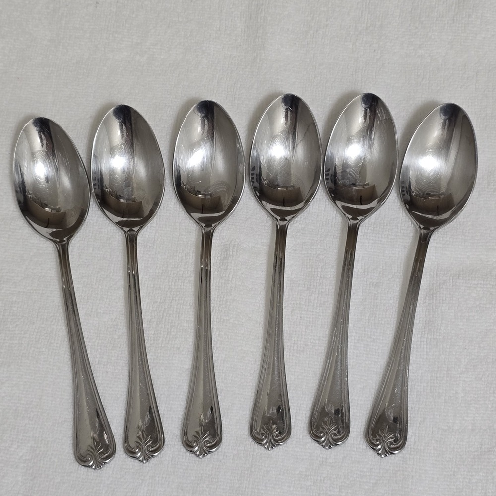 Lenox BUTLERS GOURMET Stainless Flatware 18/8 6 Soup Spoons 7 1/8" Place Spoons